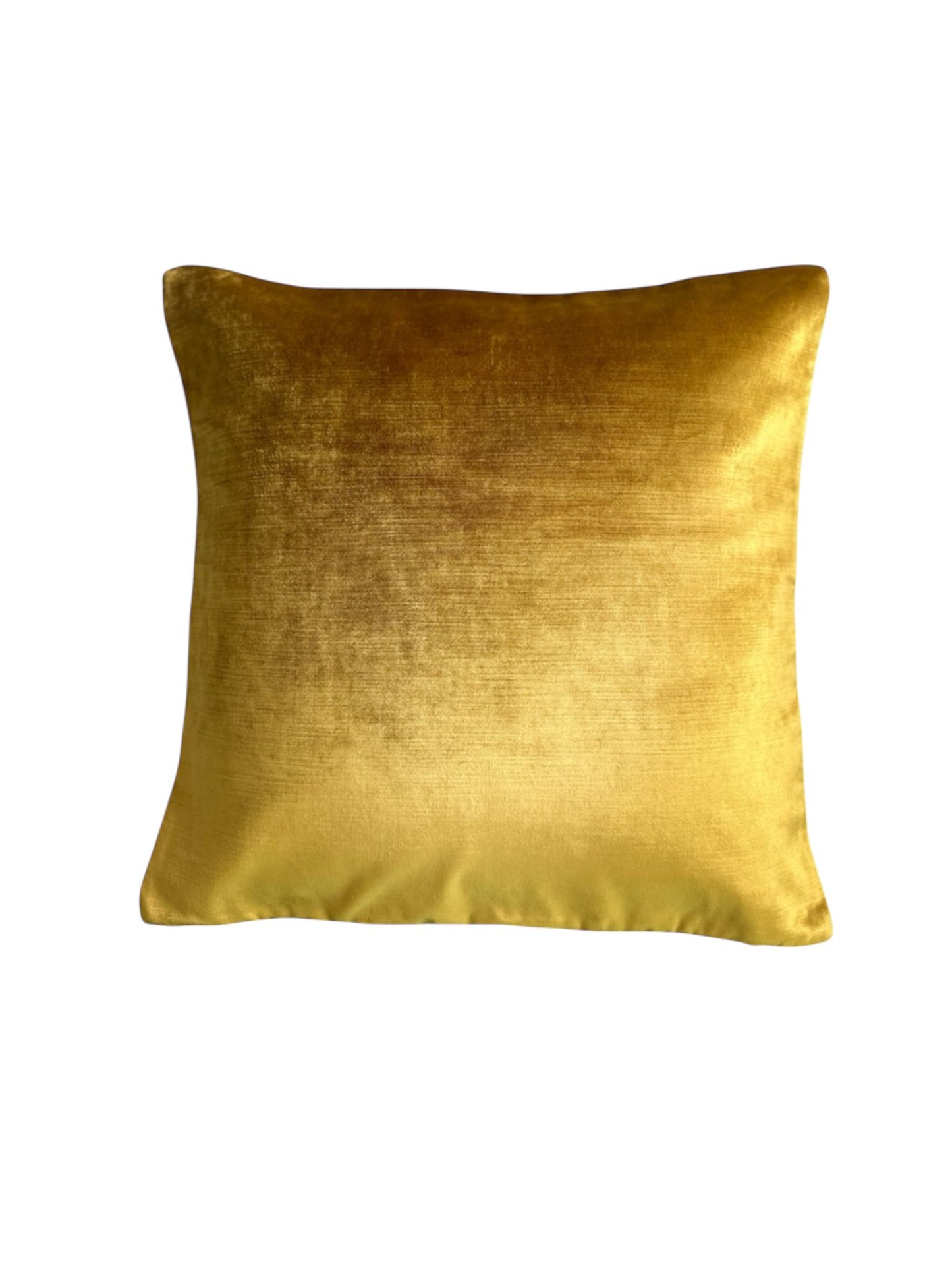 Handwoven Silk Yellow Velvet Cushion