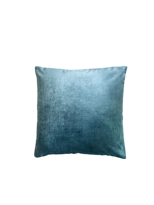 Handwoven Silk Blue Velvet Cushion