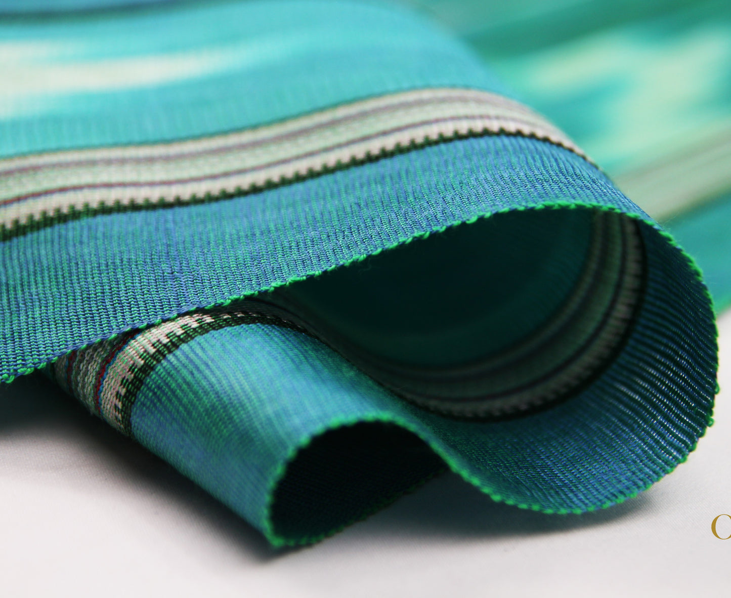 Ottoman Court Green Ikat Stripes Kutnu