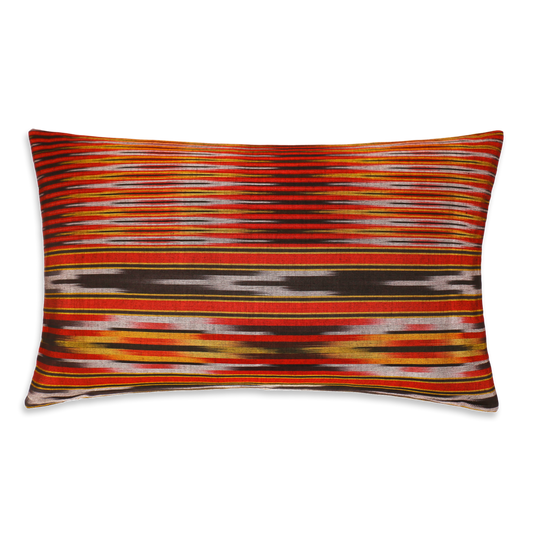 Black Pesthemal Ikat Motif Kutnu Cushion