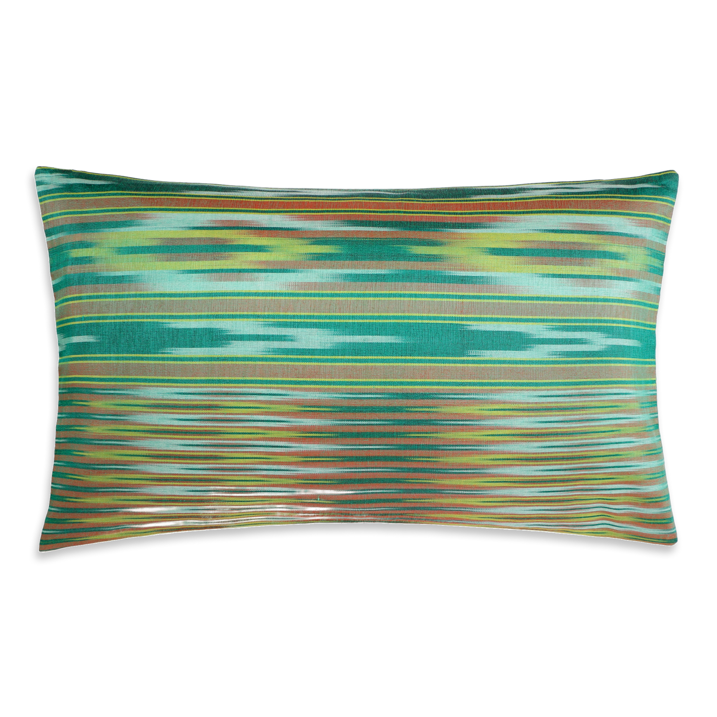 Green Pesthemal Ikat Motif Kutnu Cushion