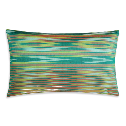 Green Pesthemal Ikat Motif Kutnu Cushion