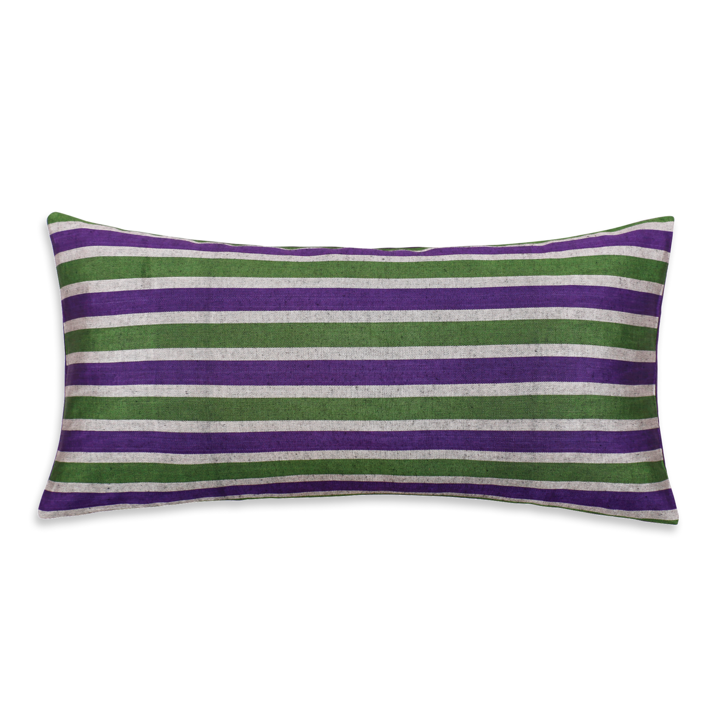 Purple and Green Stripes Kutnu Cushion