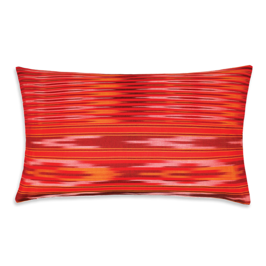 Red Pesthemal Ikat Motif Kutnu Cushion