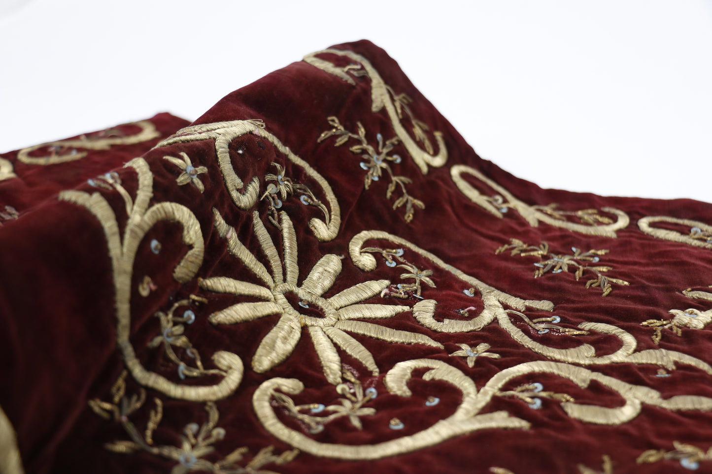 Ottoman Antique Embroidery Gold Metallic Thread (Late 19th Century)