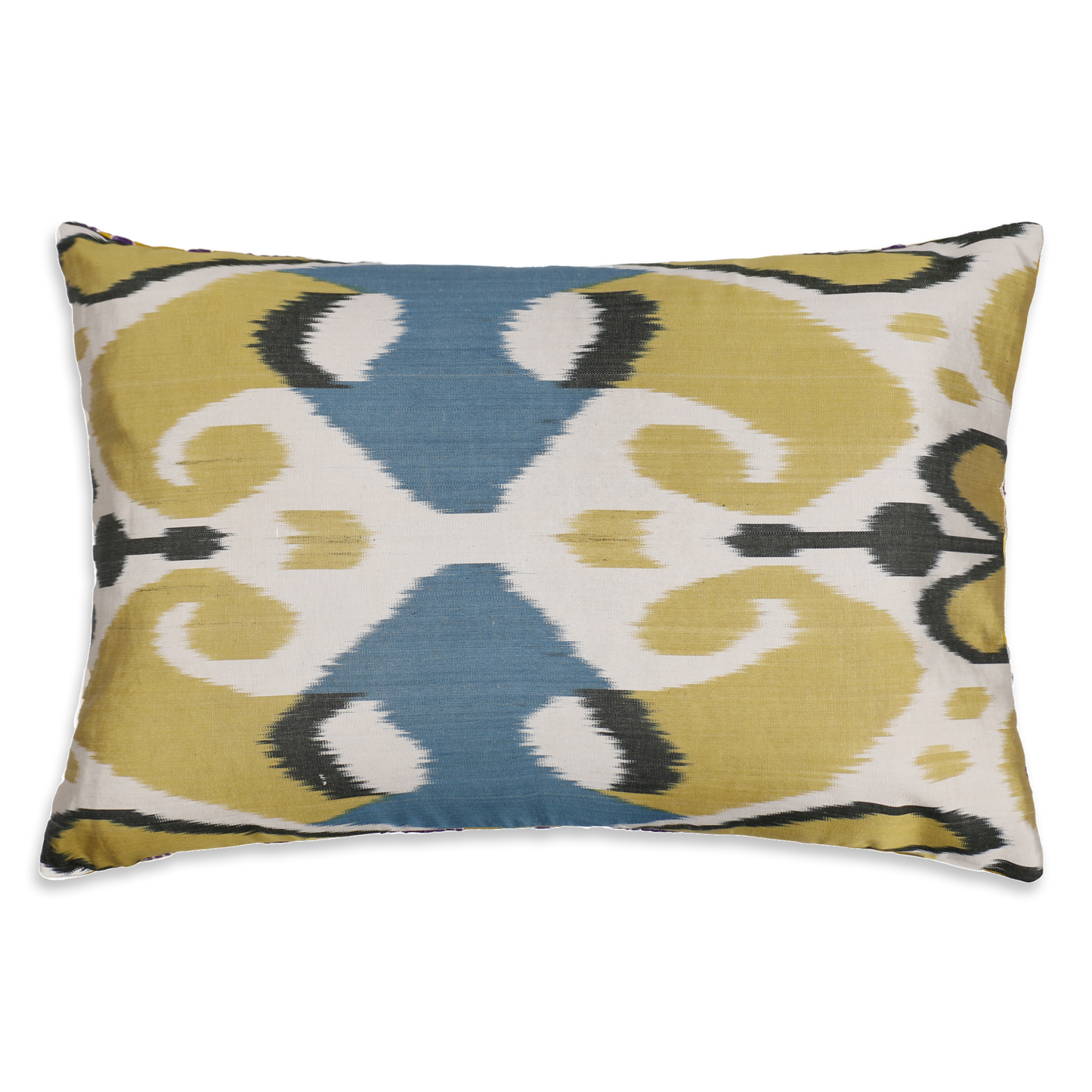 Silk Embroidered Suzani Yellow Chintamani Cushion