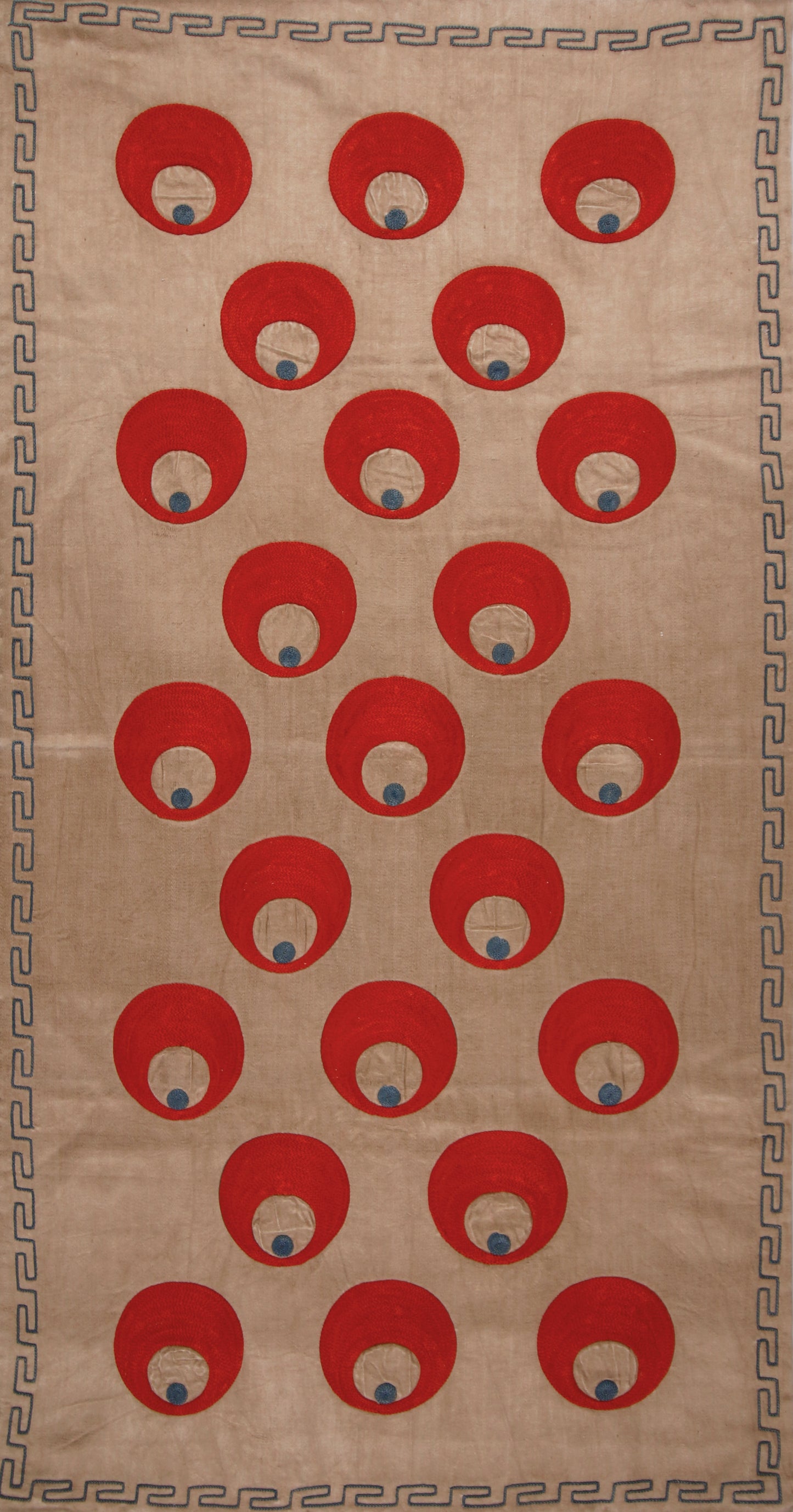 Ottoman Silk Red Chintamani Suzani Runner