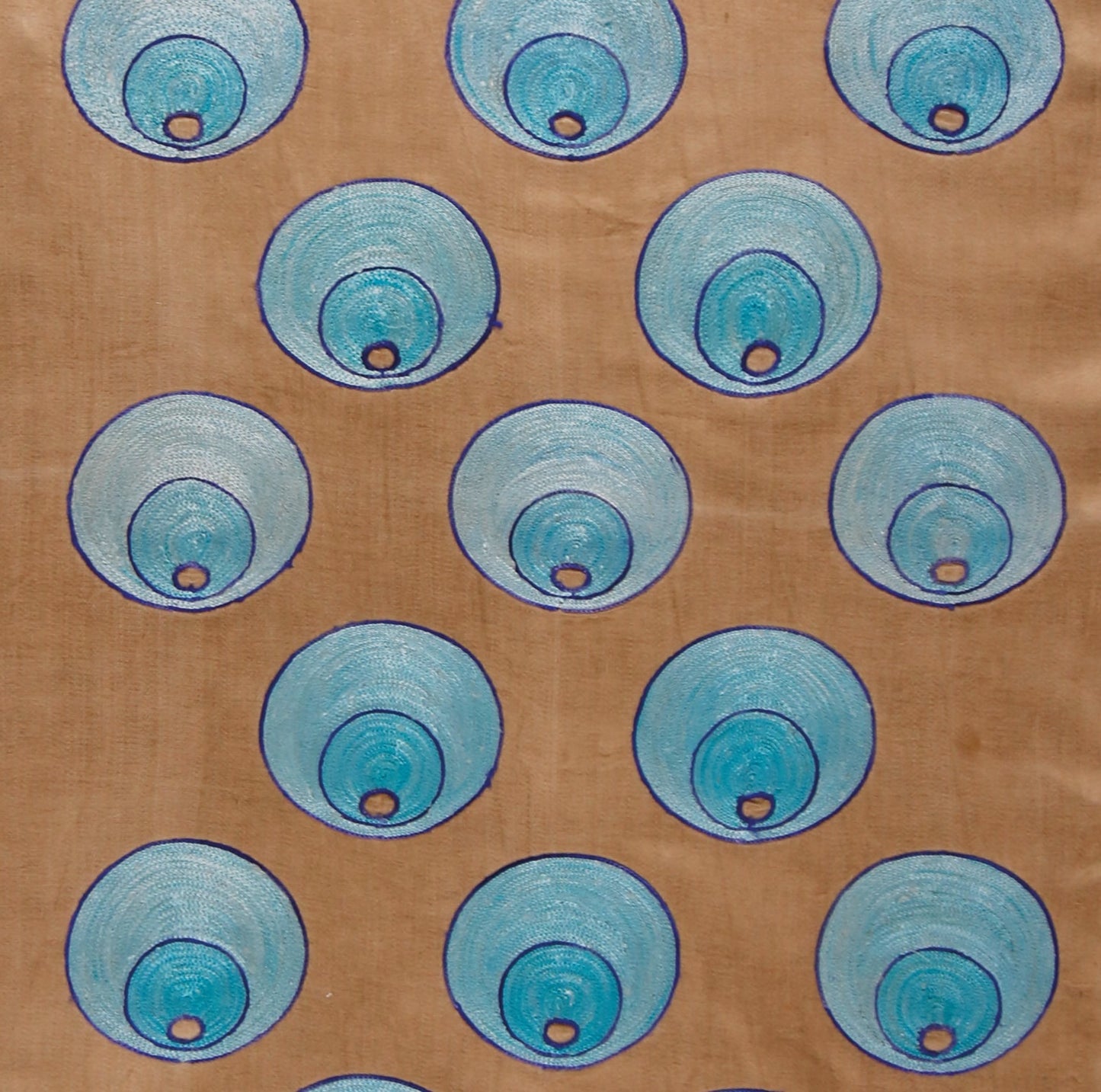 Ottoman Silk Blue Chintamani Suzani Runner