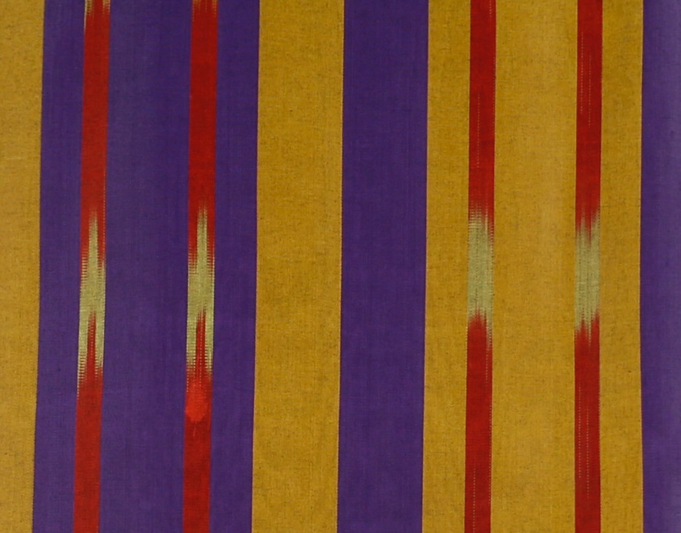 Ottoman Handwoven Purple and Yellow Ikat Kutnu
