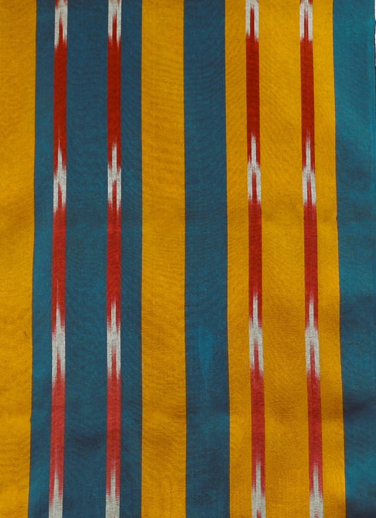 Ottoman Handwoven Yellow and Green Ikat Kutnu
