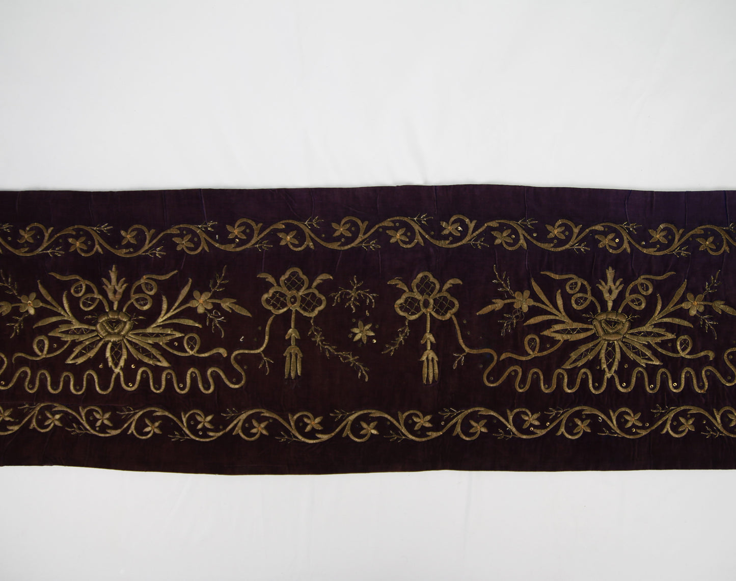 Ottoman Antique Embroidery Gold Metallic Thread (Late 19th Century)