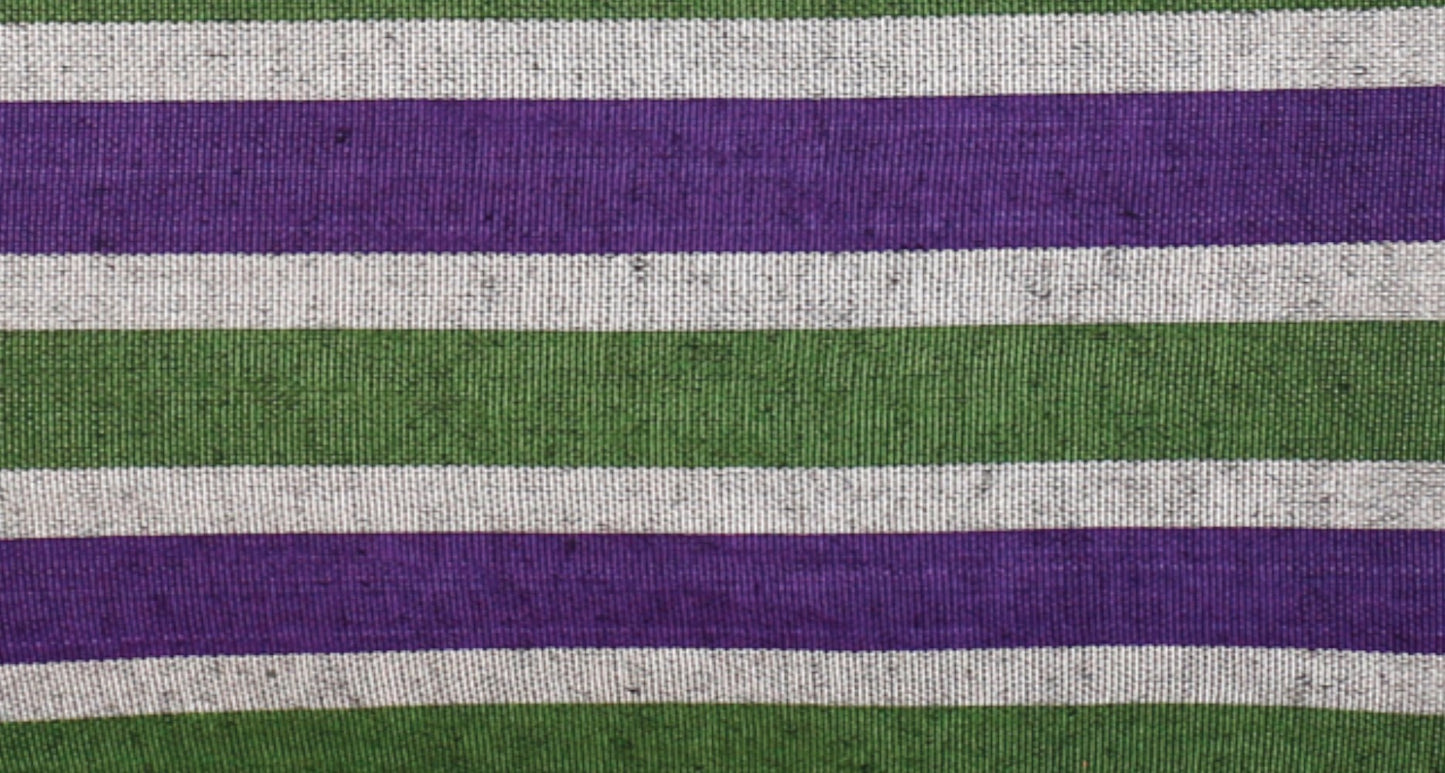 Purple and Green Stripes Kutnu Cushion