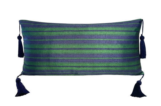 Green and Blue Stripes Kutnu Cushion