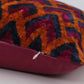 Silk Ikat Velvet Orange Court Cushion