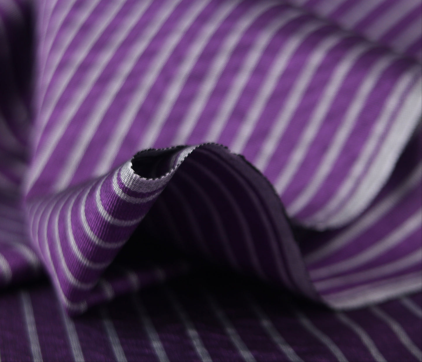 Ottoman Court Silk Purple and White Stripe Cushion