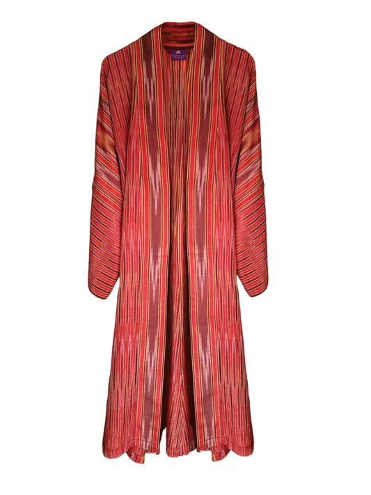 Ottoman Red Silk Pesthemal Kimono