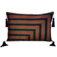 Ottoman Court Silk Blue and Pink Stripe Cushion
