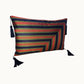 Ottoman Court Silk Blue and Pink Stripe Cushion