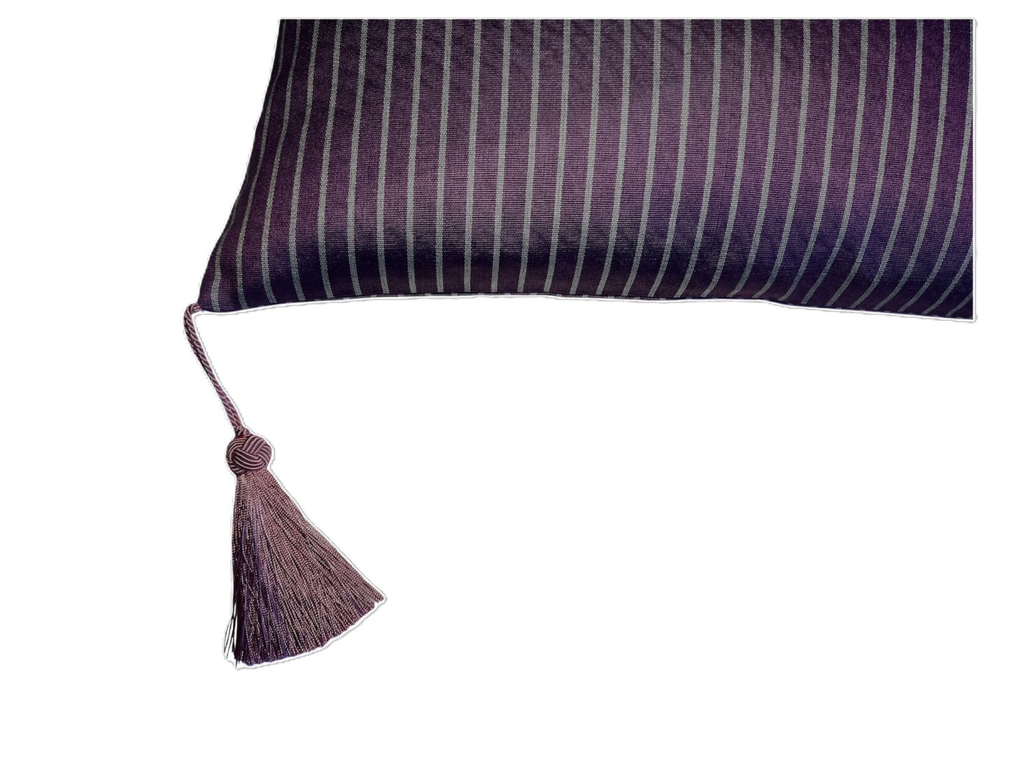 Ottoman Court Silk Purple and White Stripe Cushion