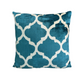 Handwoven Silk Blue and White Velvet Cushion