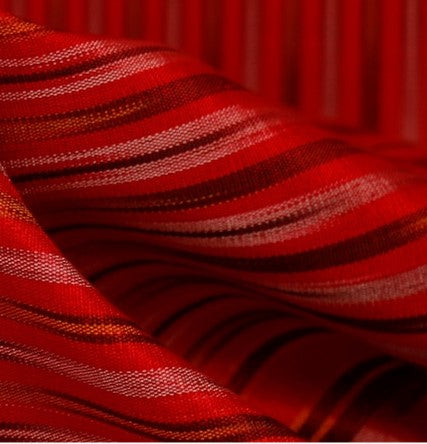 Ottoman Court Silk Ikat Pesthemal Motif Red Cushion