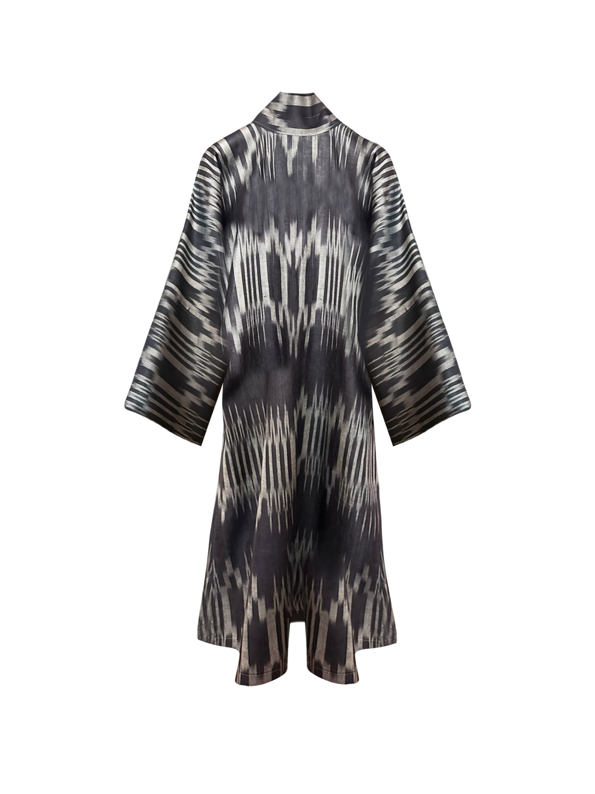 Ottoman Court Black Silk Ikat Kaftan