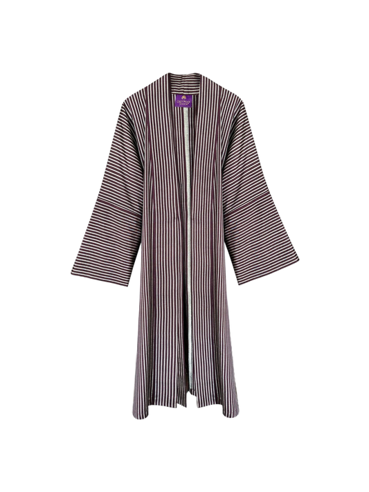 Ottoman Court Burgundy Stripe Kaftan