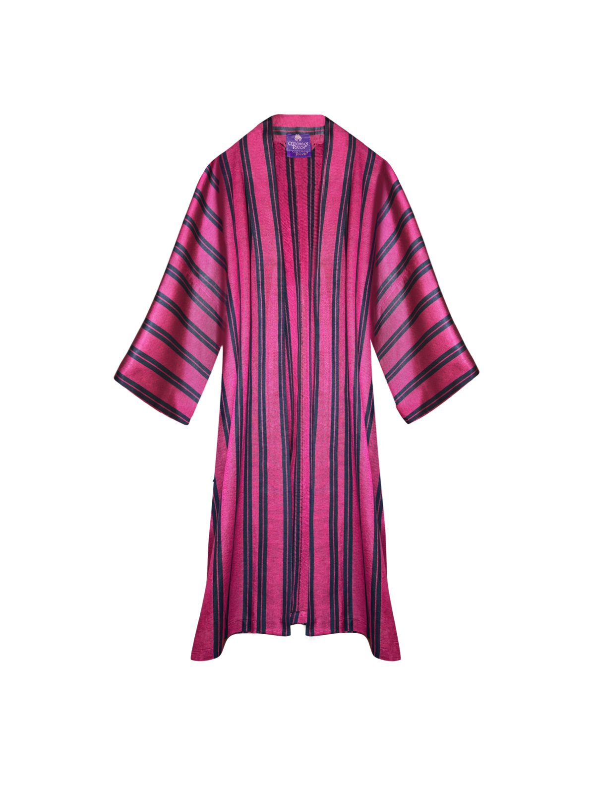 Ottoman Court Fushsia Striped Kaftan