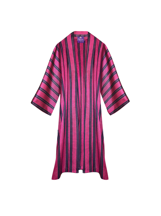 Ottoman Court Fushsia Striped Kaftan