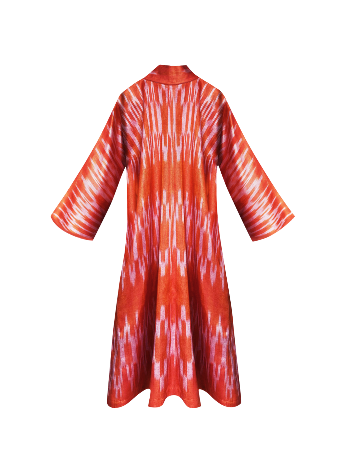 Ottoman Silk Ikat Orange Kaftan