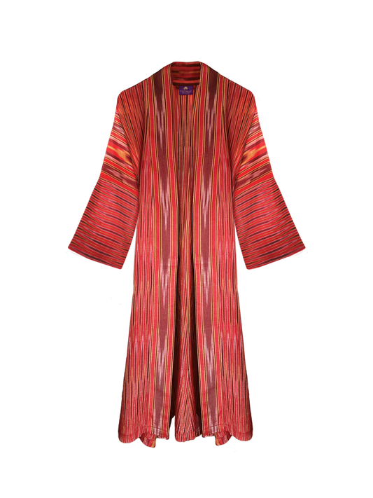 Ottoman Red Silk Pesthemal Kimono