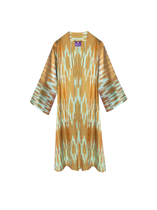 Ottoman Court Yellow Ikat Kaftan