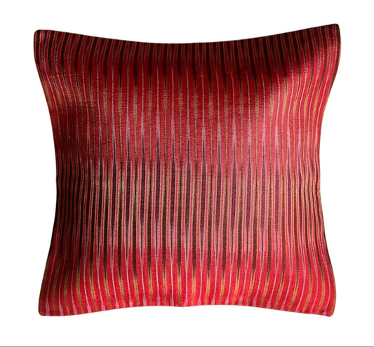 Ottoman Court Silk Ikat Pesthemal Motif Red Cushion