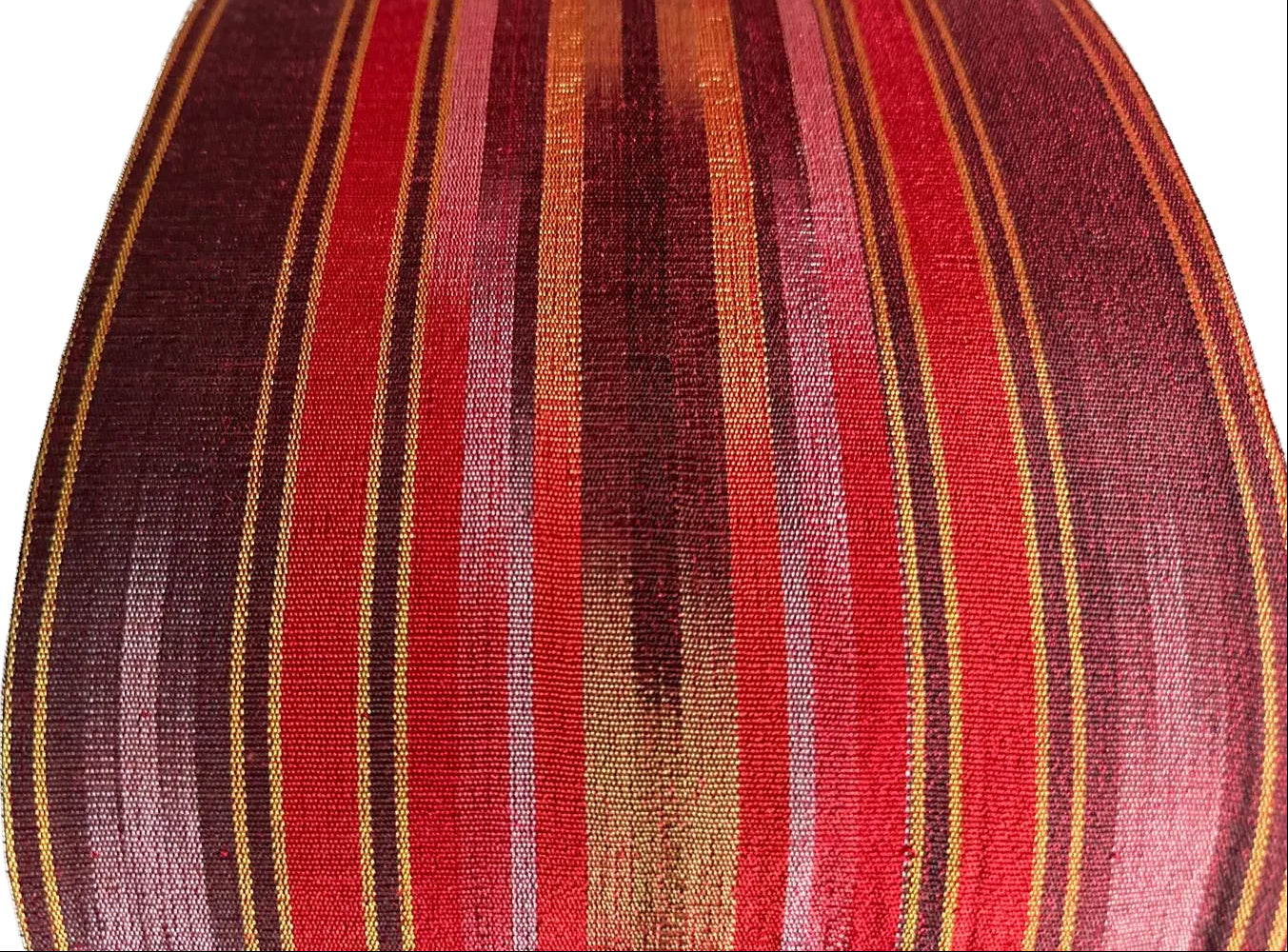 Ottoman Court Silk Ikat Pesthemal Motif Red and Grey Cushion