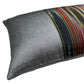 Ottoman Court Silk Ikat Pesthemal Motif Black and Grey Cushion