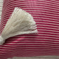 Ottoman Court Silk Pink and White Stripe Cushion