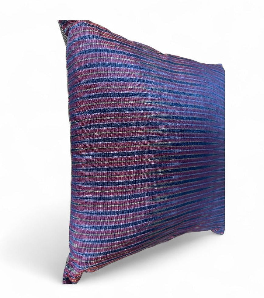 Ottoman Court Silk Ikat Pesthemal Motif Blue Cushion