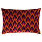 Silk Ikat Velvet Orange Court Cushion