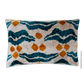 Silk Ikat Velvet Green and Orange Chintamani Cushion