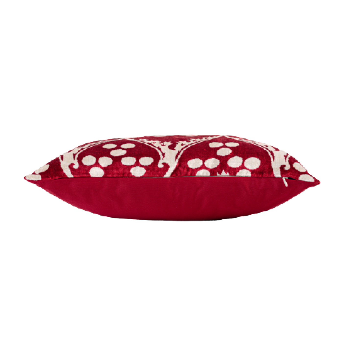 Silk Ikat Velvet Red Chintamani Cushion