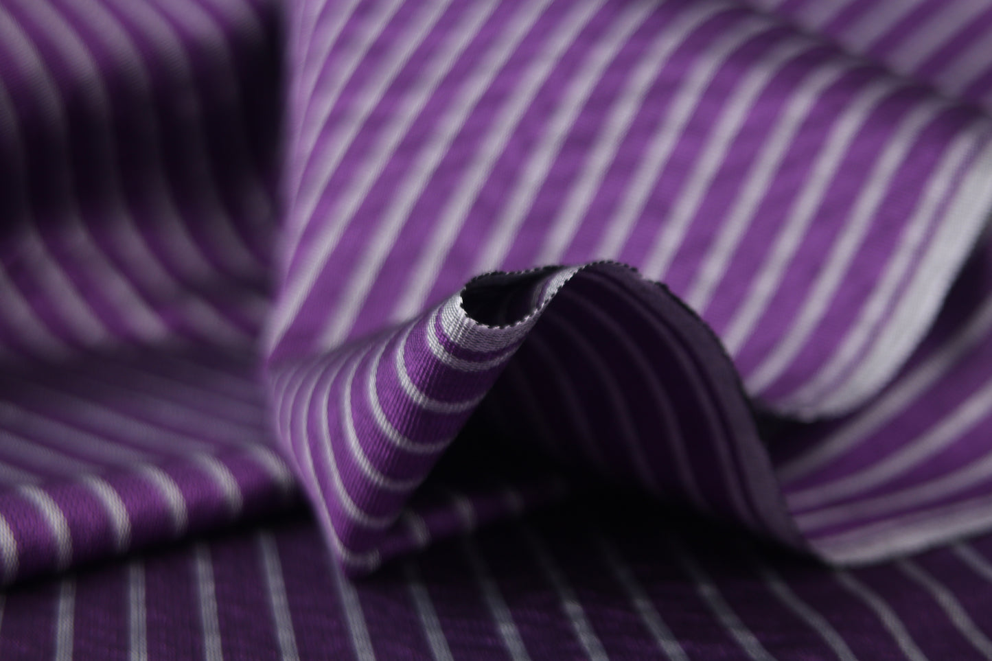 Ottoman Handwoven Violet Stripes Kutnu