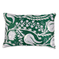Silk Embroidered Suzani Green Ottoman Garden Cushion