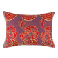 Silk Embroidered Purple and Red Antique Motif Cushion