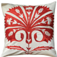 Silk Embroidered Suzani Red Carnation Cushion