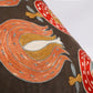 Silk Embroidered Suzani Brown Pomegranates Cushion