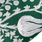 Silk Embroidered Suzani Green Ottoman Garden Cushion
